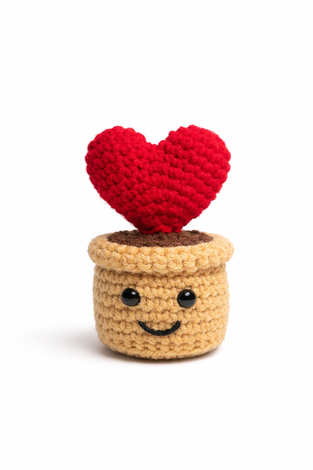 Crochet Heart Planter | Handmade Amigurumi Pot Decor | Valentine's Day Gift | Home Decor