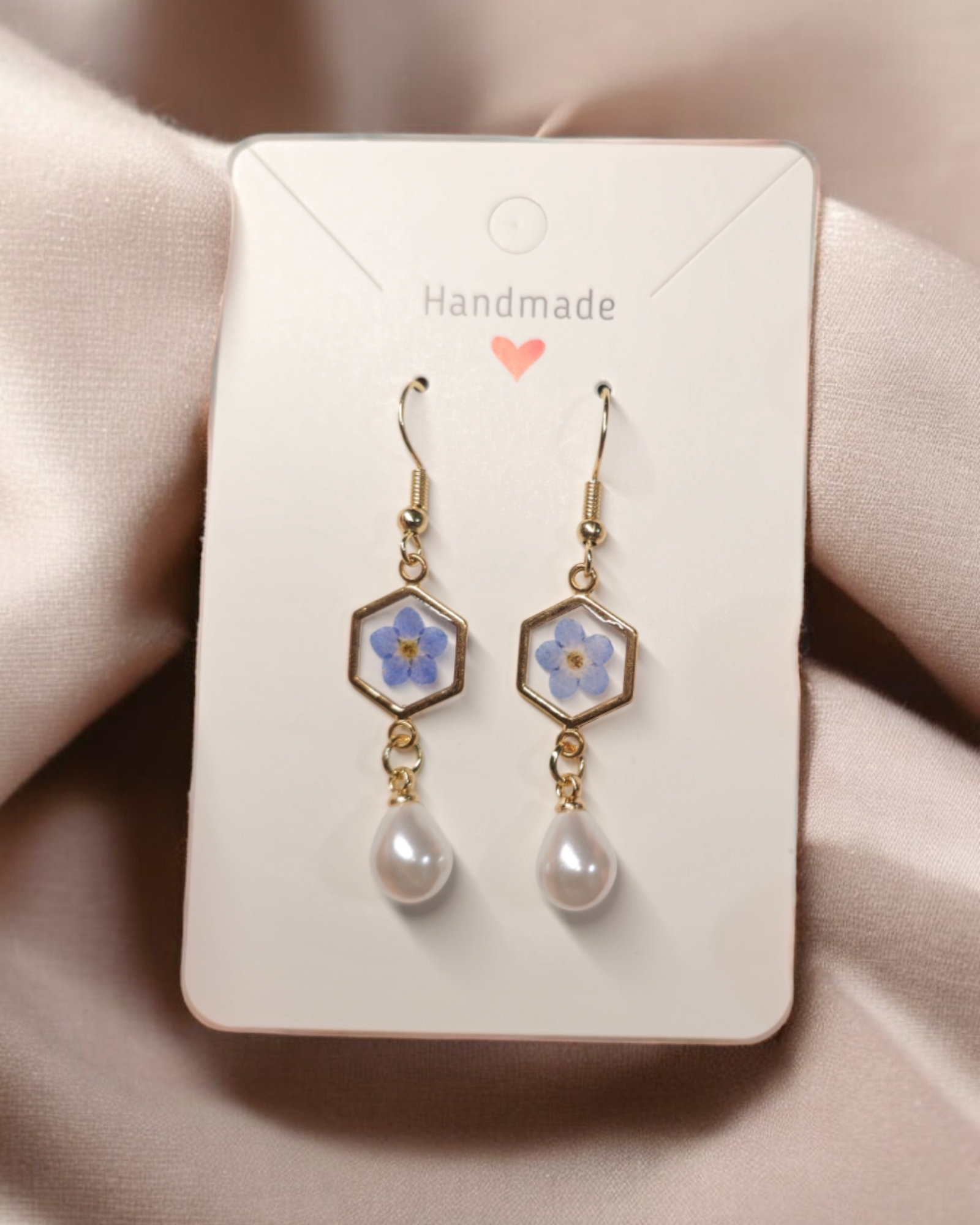 Forget Me Not Flower handmade resin earrings