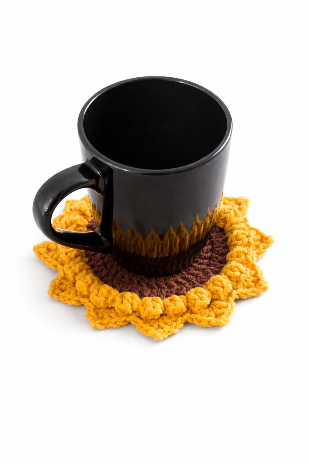 Sunflower Crochet Coaster Set | Set of 2